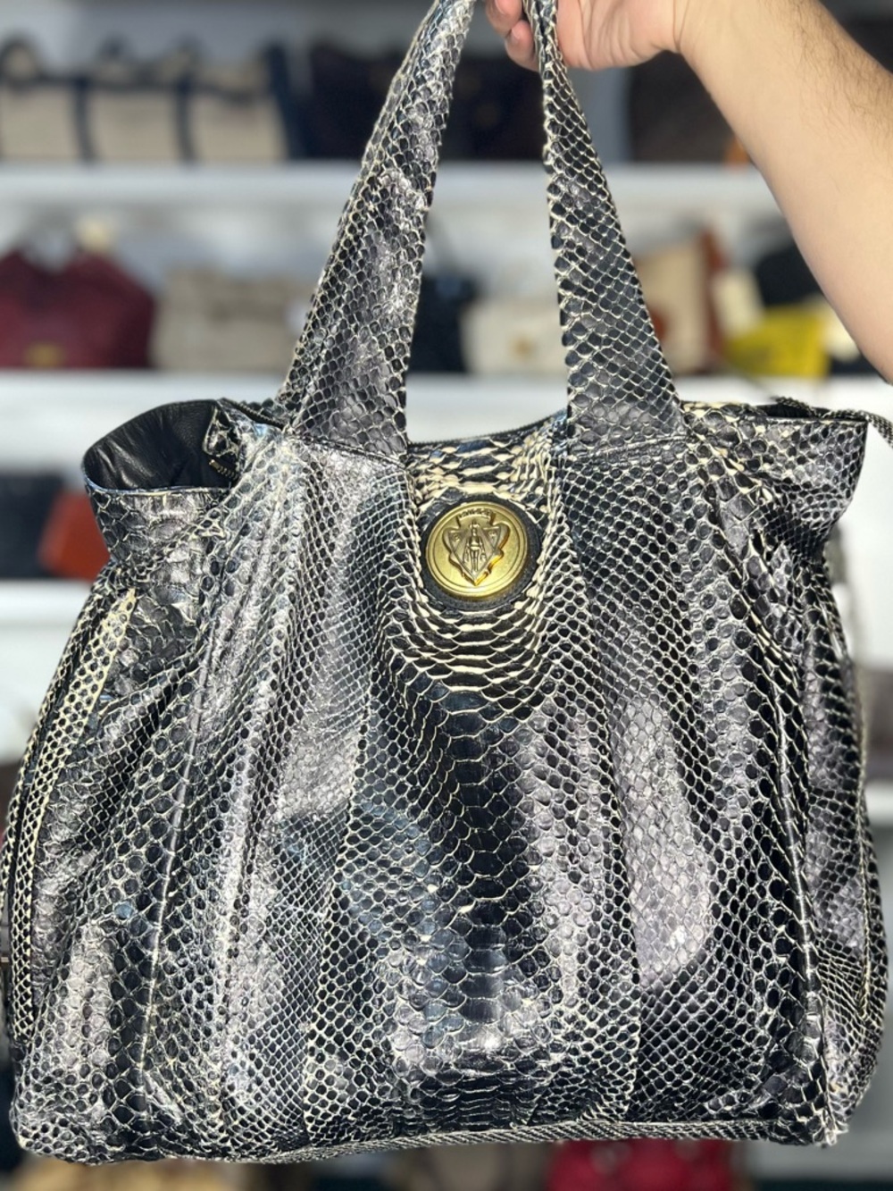 GUCCI PYTHON TOTE